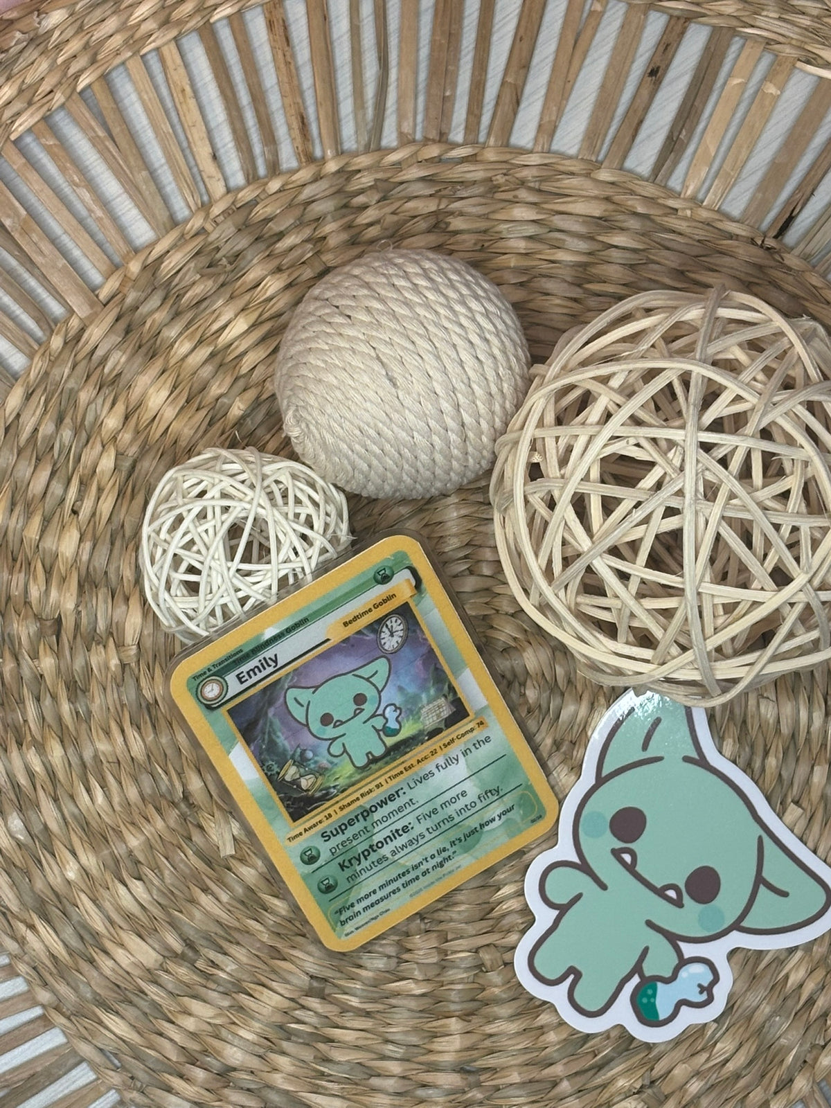 Emily's Bedtime Bundle | Time Blindness Goblin Card + Sticker