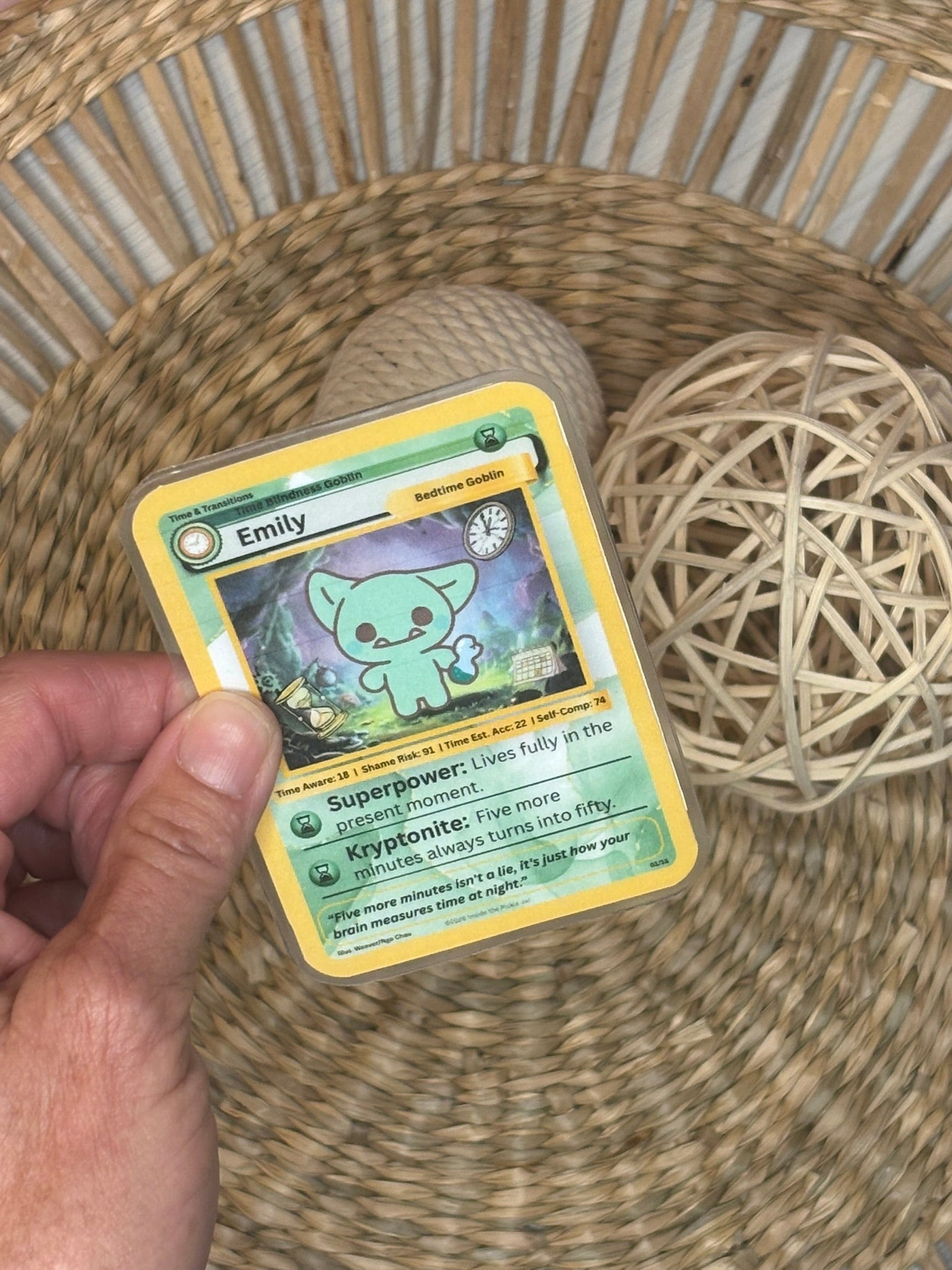 Emily's Bedtime Bundle | Time Blindness Goblin Card + Sticker