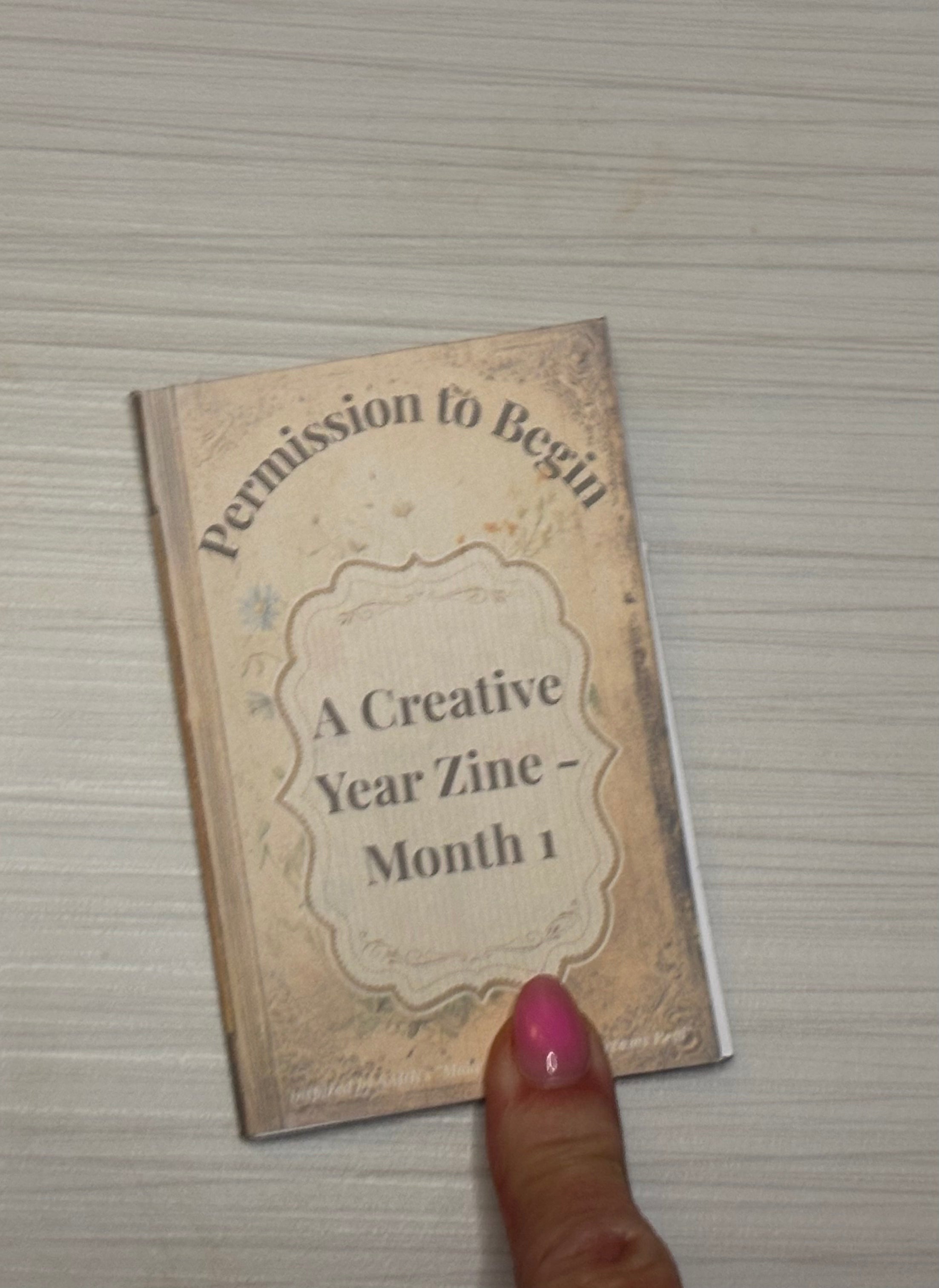 Permission to Begin - A Creative Year Zine | Month 1 (Physical Packet)