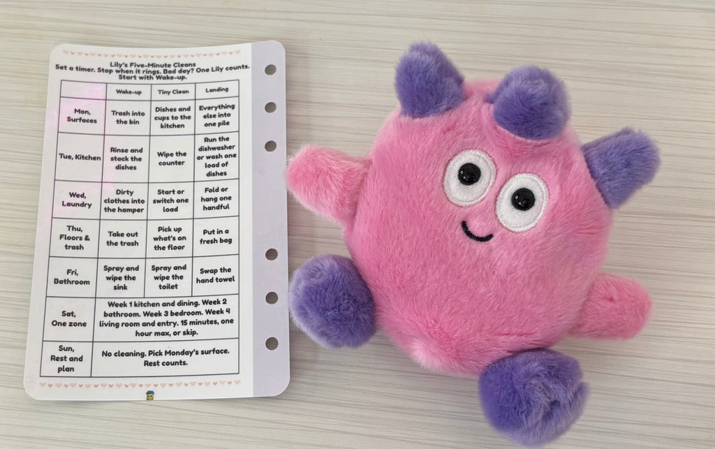 Lily Runs the House: Weekly Cleaning Tracker for Neurodivergent Brains
