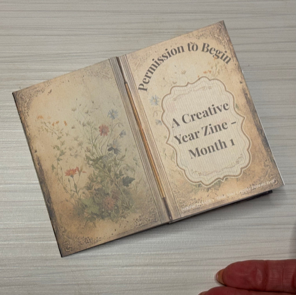 Permission to Begin - A Creative Year Zine | Month 1 (Physical Packet)