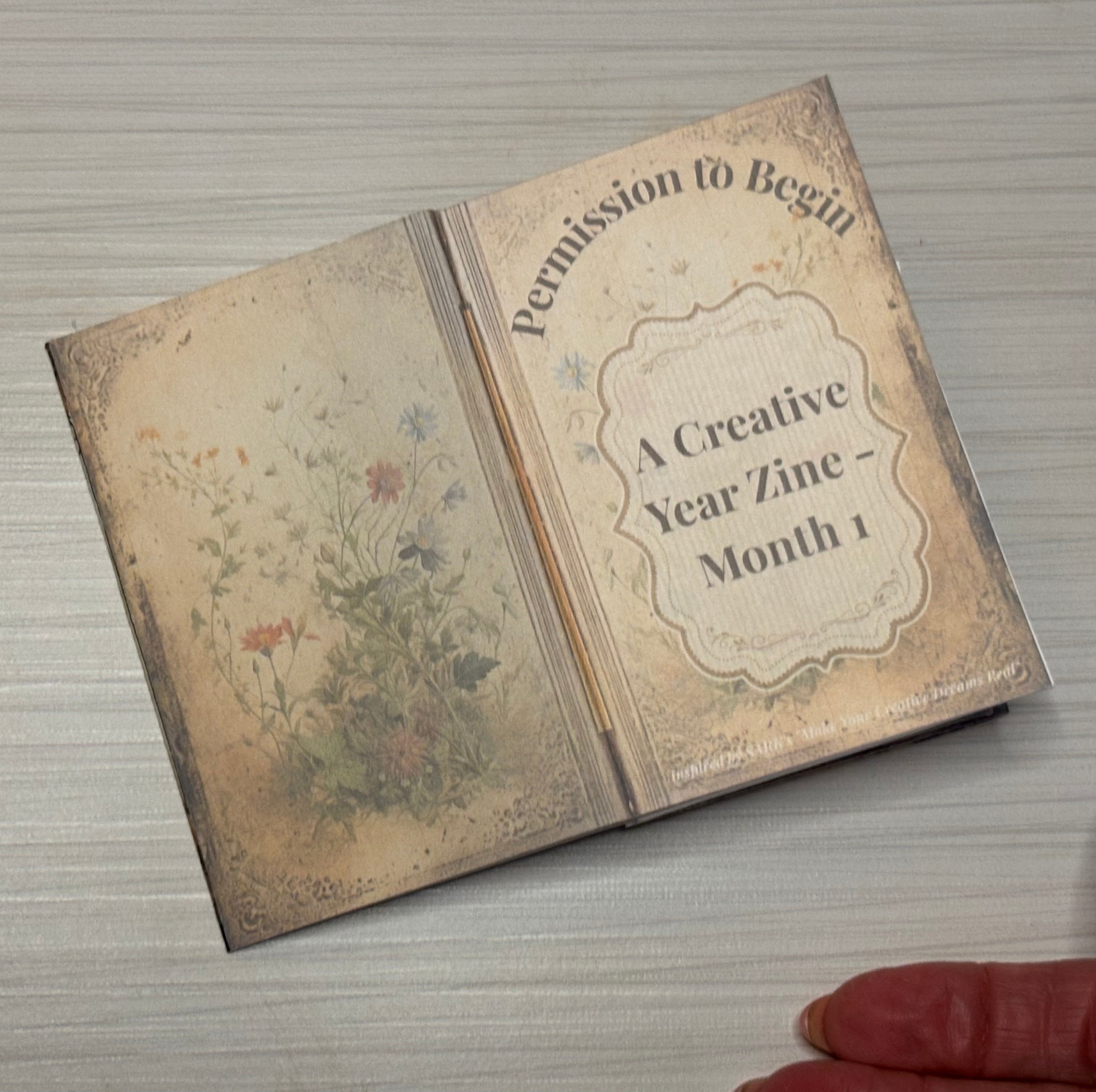 Permission to Begin - A Creative Year Zine | Month 1 (Physical Packet)