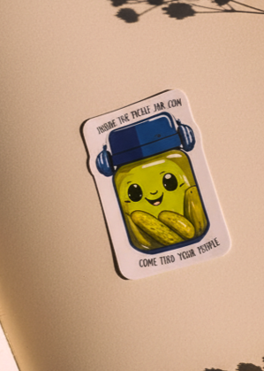The Pickle Jar Sticker - Come Find Your People 🥒💚 image 1