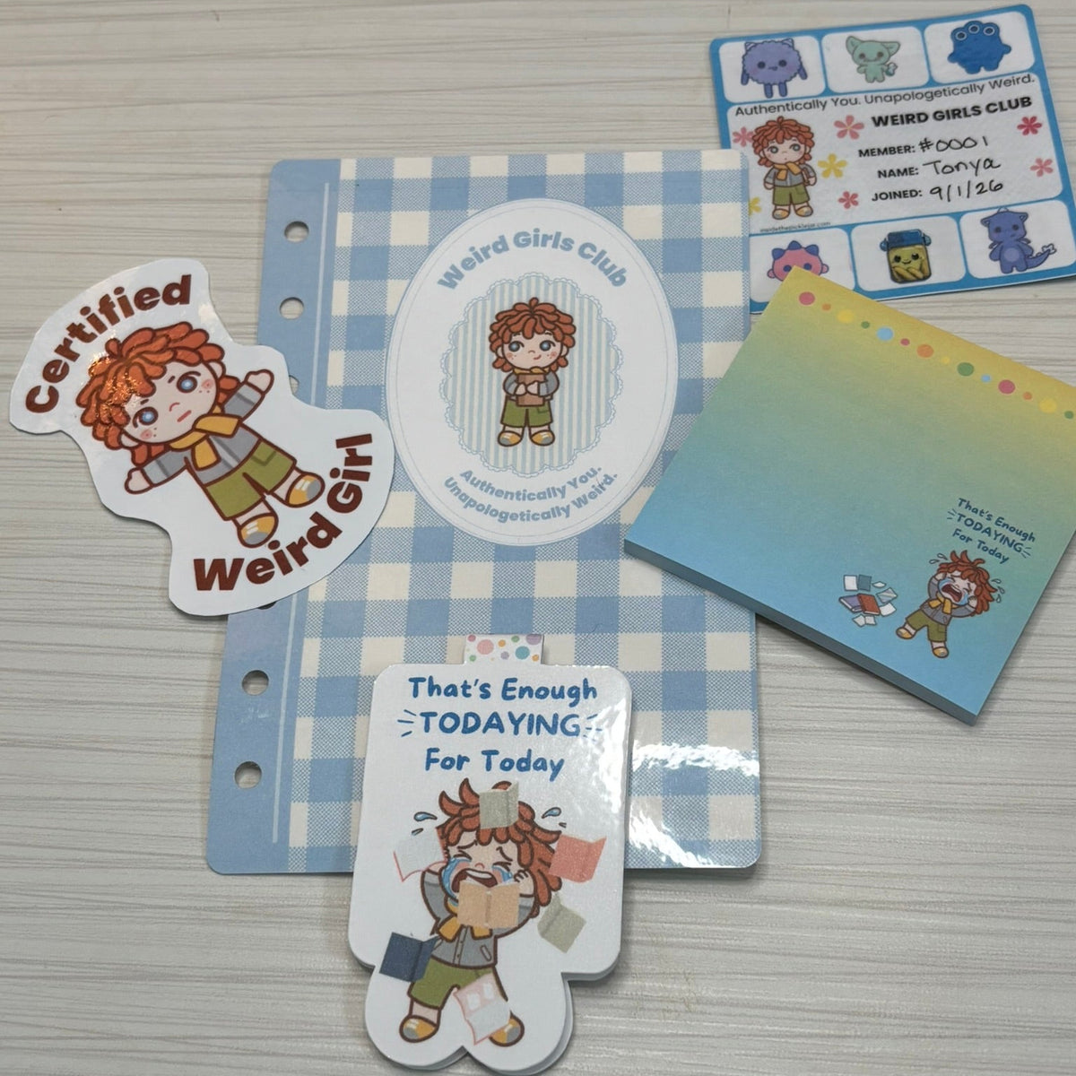 Weird Girls Club Membership Packet